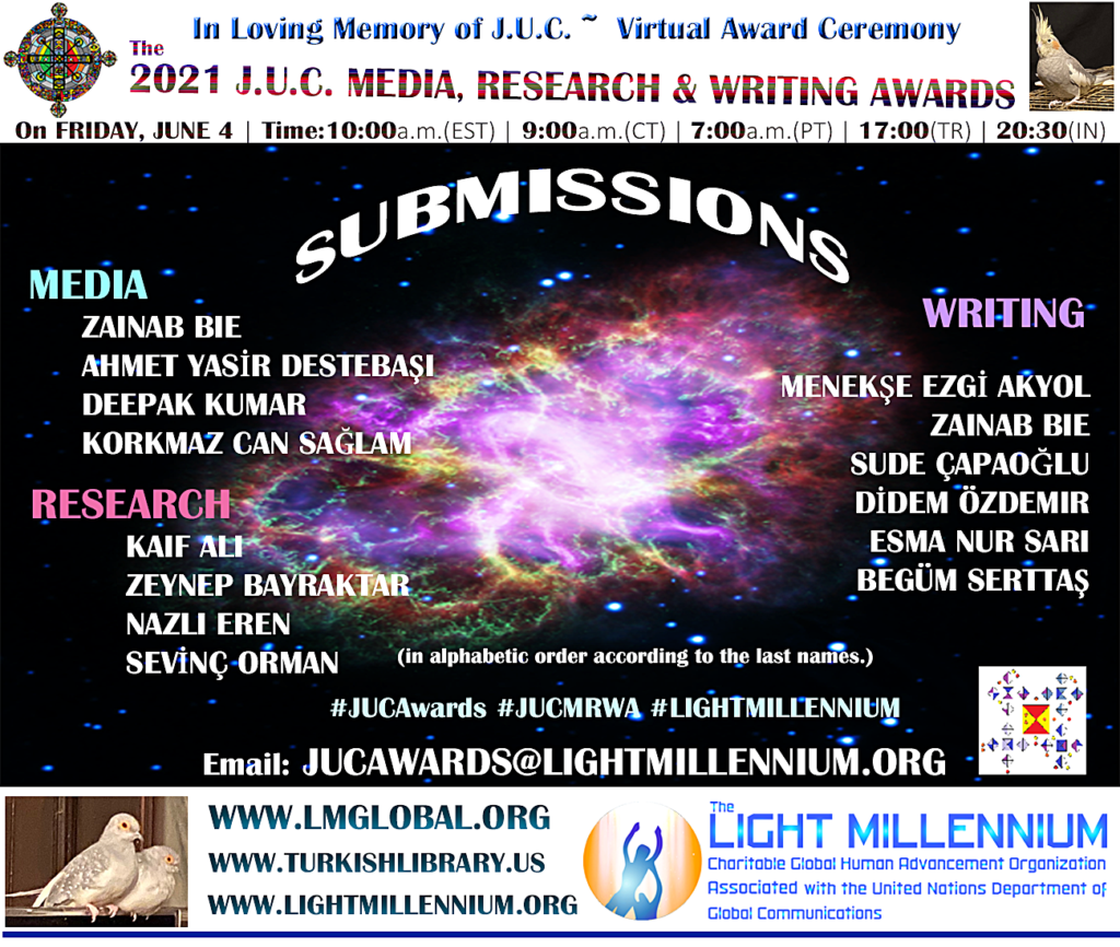 Submissions for the 2021 J.U.C. in Media, Research & Writing Awards