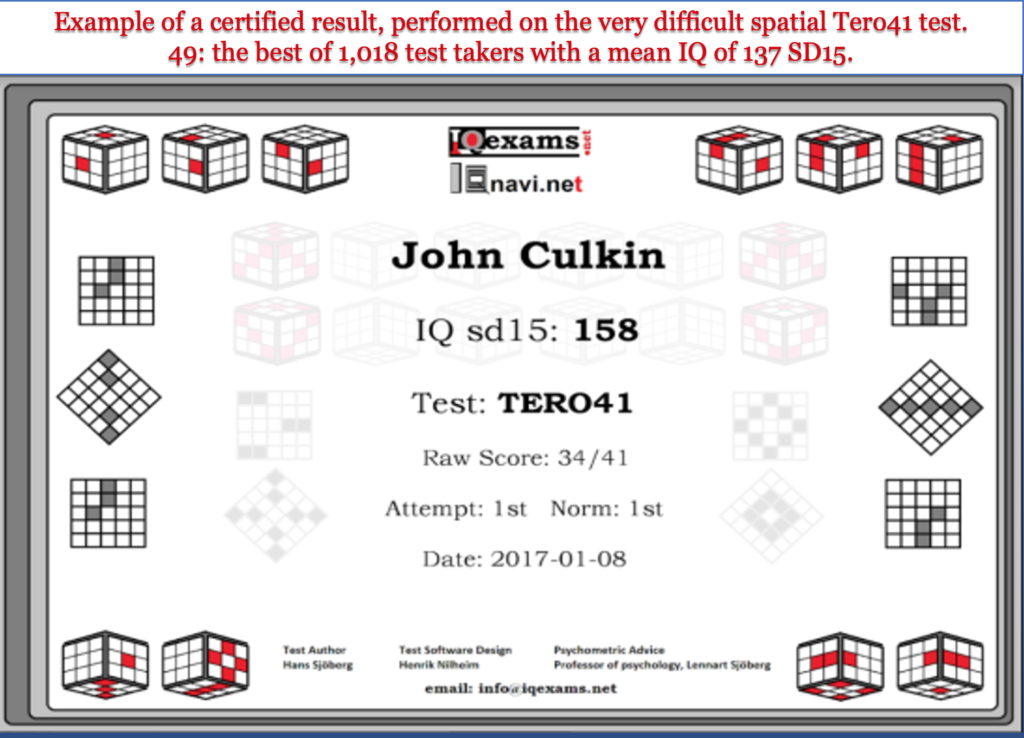 JUC's IQ sd15 - Test TERO41 - Attempt: 1st Test Certificate issued by IQExams.Net