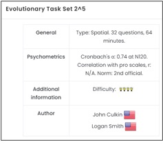 JUC Evolutionary IQ Test Info