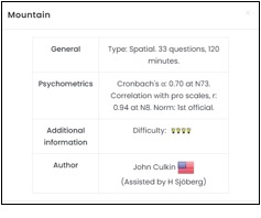 JUC Mountain Test Info