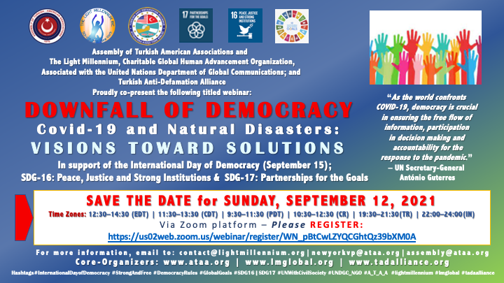 DOWNFALL OF DEMOCRACY – COVID-19 & Natural Disasters: VISIONS TOWARD SOLUTIONS