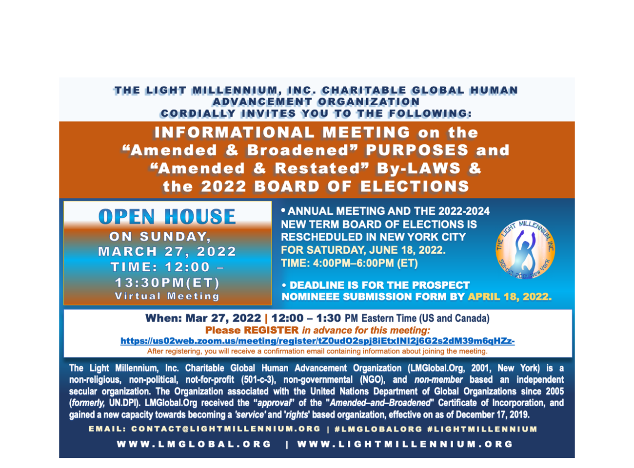 CALL FOR TO NOMINEES FOR THE NEW TERM BOARD OF ELECTIONS #LMBoD2022