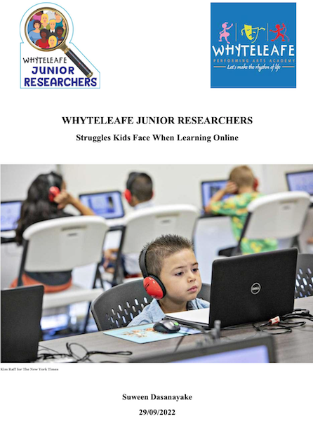 STRUGLES KIDS FACE WHEN LEARNING ONLINE