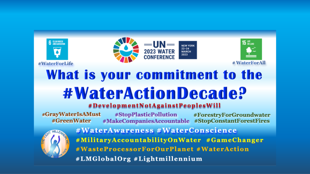 Whatever’s is your commitment to the #WaterActionDecade? #UN2023WaterConference #WaterAction