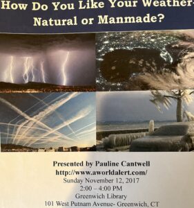 Pauline Cantwell, "How do you like your weather: Natural or Manmade?