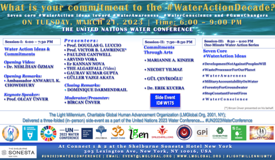 LMGLOBAL.ORG: DELIVERED SPEECHES, PRESENTATIONS, VIDEOS AND REFERENCES OF THE #175 SIDE EVENT AT THE 2023 UN WATER CONFERENCE