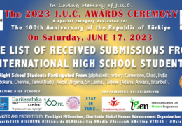 THE LIST OF THE RECEIVED SUBMISSIONS TO THE 2023 J.U.C. AWARDS