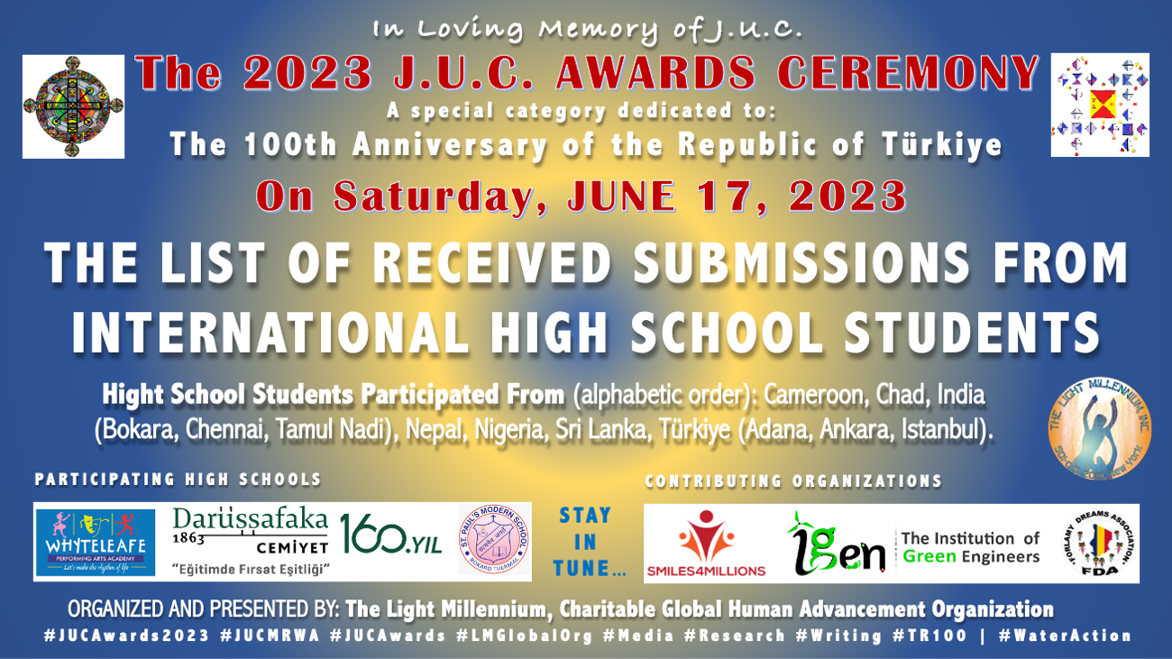THE LIST OF THE RECEIVED SUBMISSIONS TO THE 2023 J.U.C. AWARDS