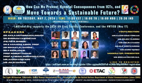 LMGlobal.Org’s Virtual Panel: How Can We Prevent Harmful Consequences from ICTs, and Move Towards a Sustainable Future? On May 7, 2024 at 11:00 a.m. EST