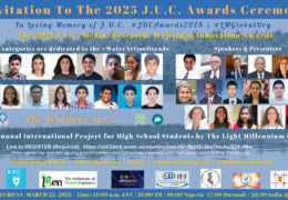 INVITATION: JOIN US AT THE 2025 J.U.C. AWARDS CEREMONY; CONGRATULATE THE WINNERS & LET’s CELEBRATE THE #WorldWaterDay on March 22, 2025 (Virtual)